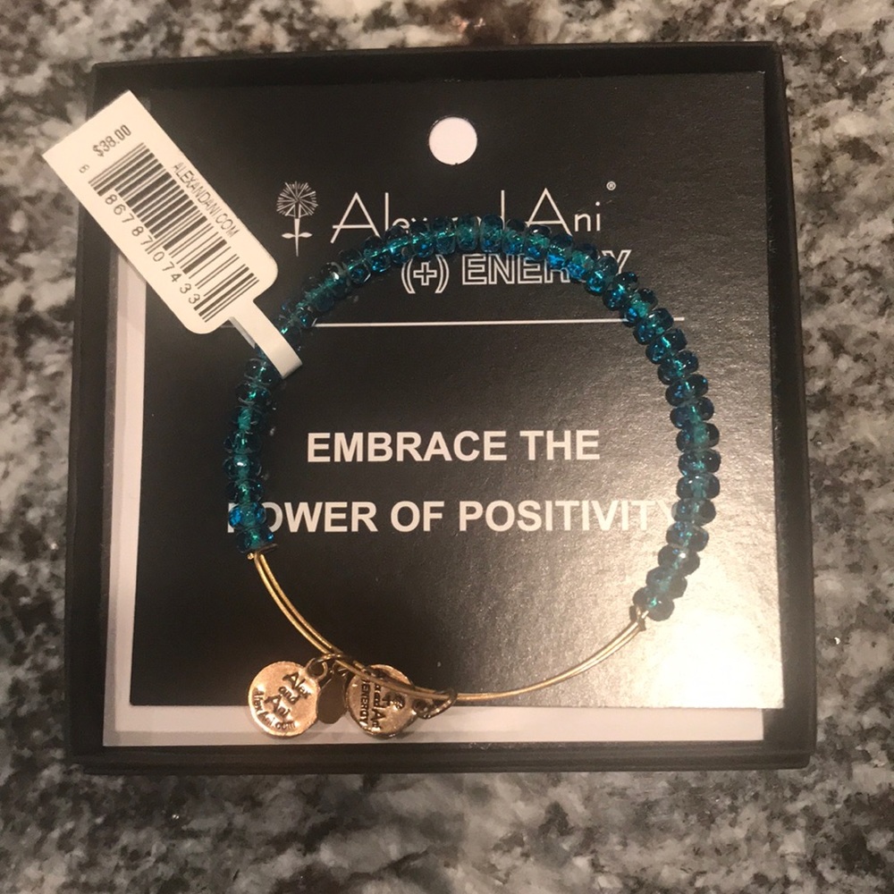 Alex and Ani teal beaded bracelet. NWT.